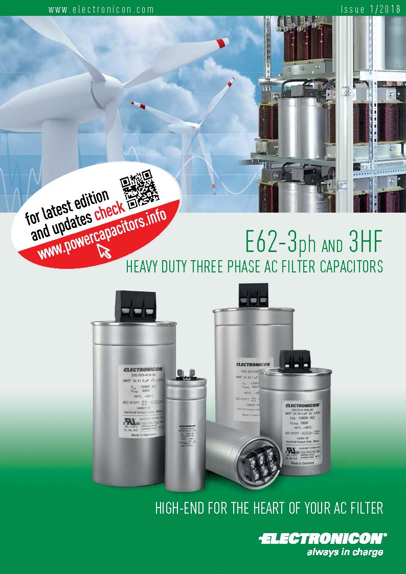 Electronicon - E62-3ph AND 3HF HEAVY DUTY THREE PHASE AC FILTER CAPACITORS