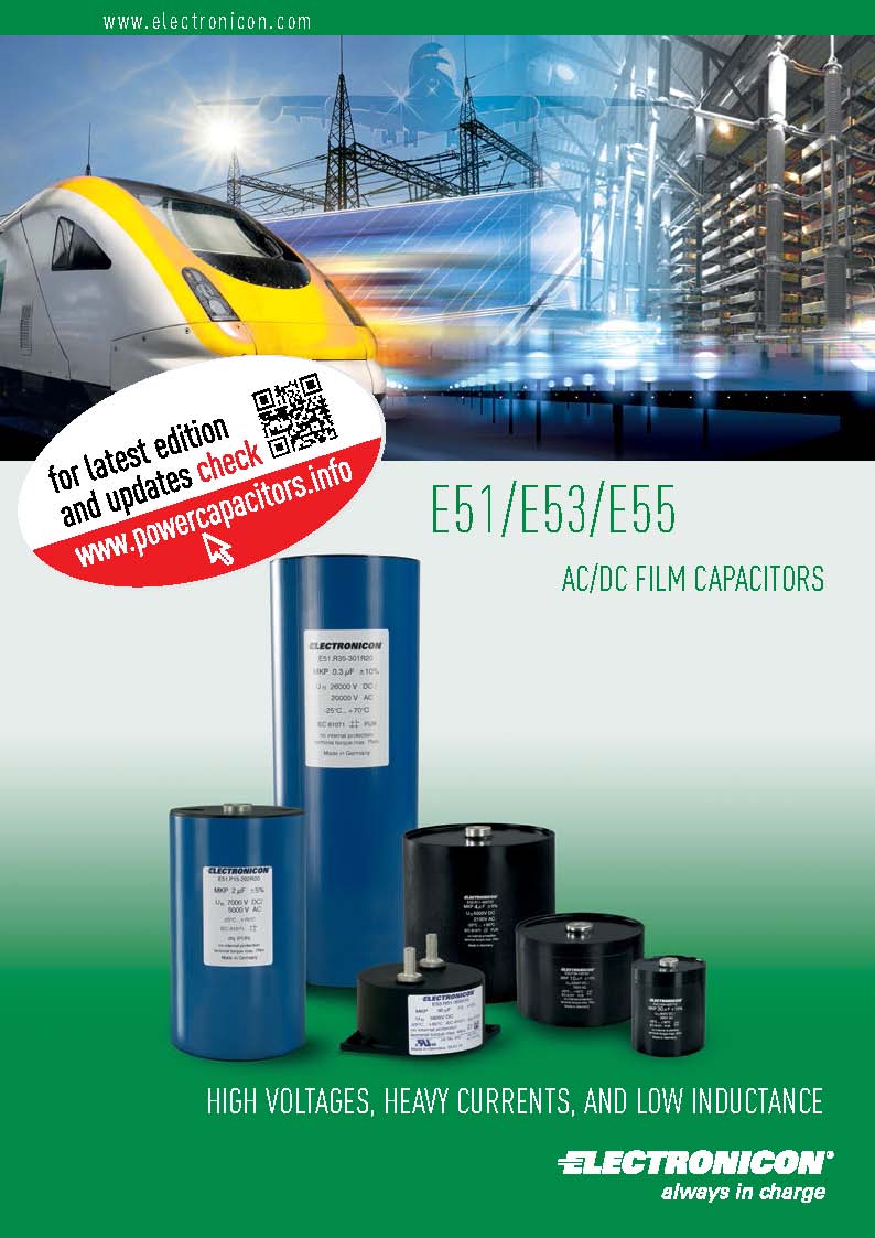 Electronicon  E51/E53/E55 AC/DC FILM CAPACITORS